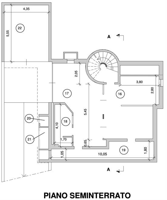 planimetria piano seminterrato